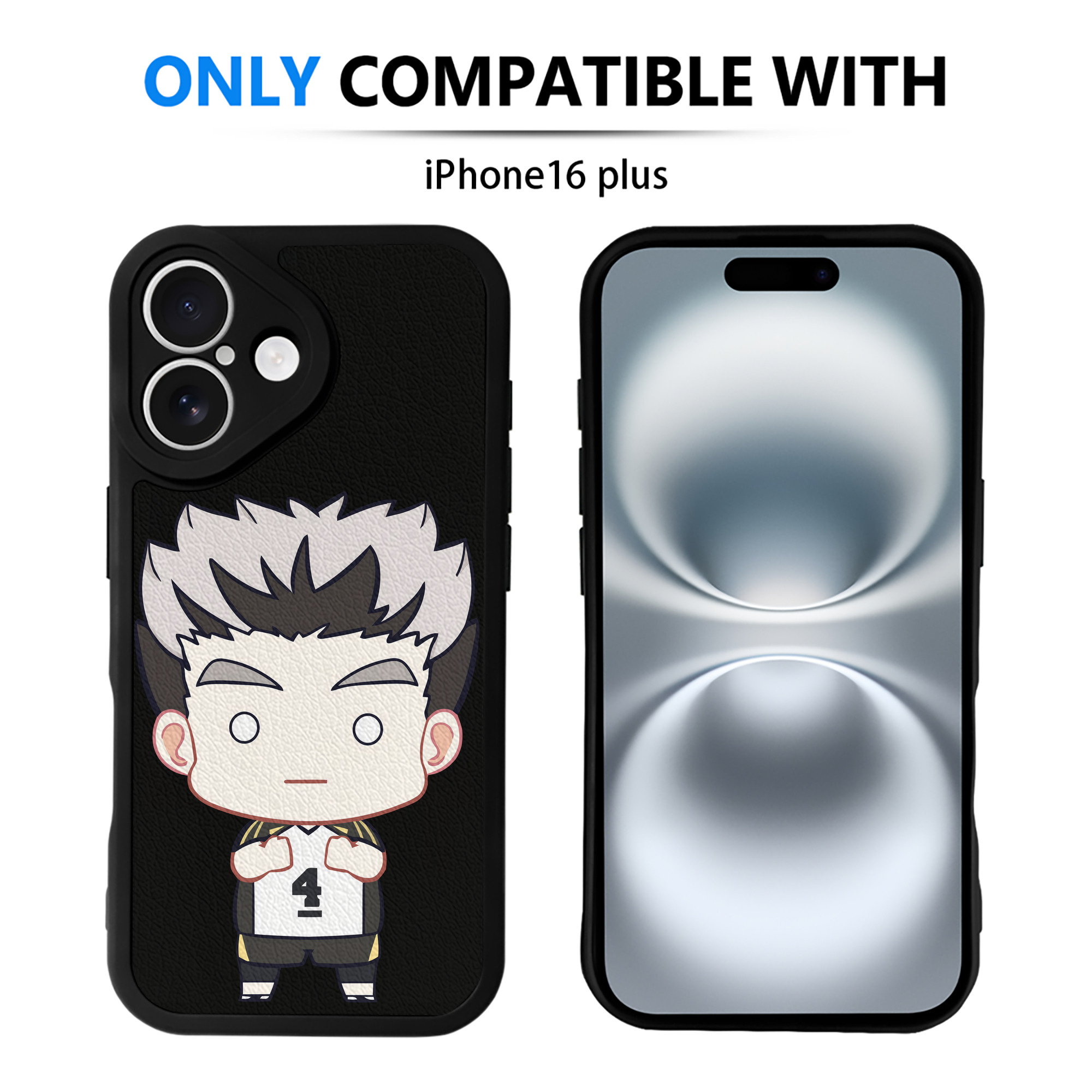 （画像用） ハイキュー!! Haikyu!! 【iPhone 16シリーズ対応】シリコンスマホケース（レザー調） 材質：シリコン